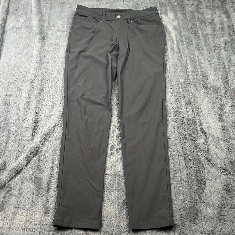 Lululemon Commission Slim Fit Pant 33 x 30 Dark Grey Technical Chino 14309